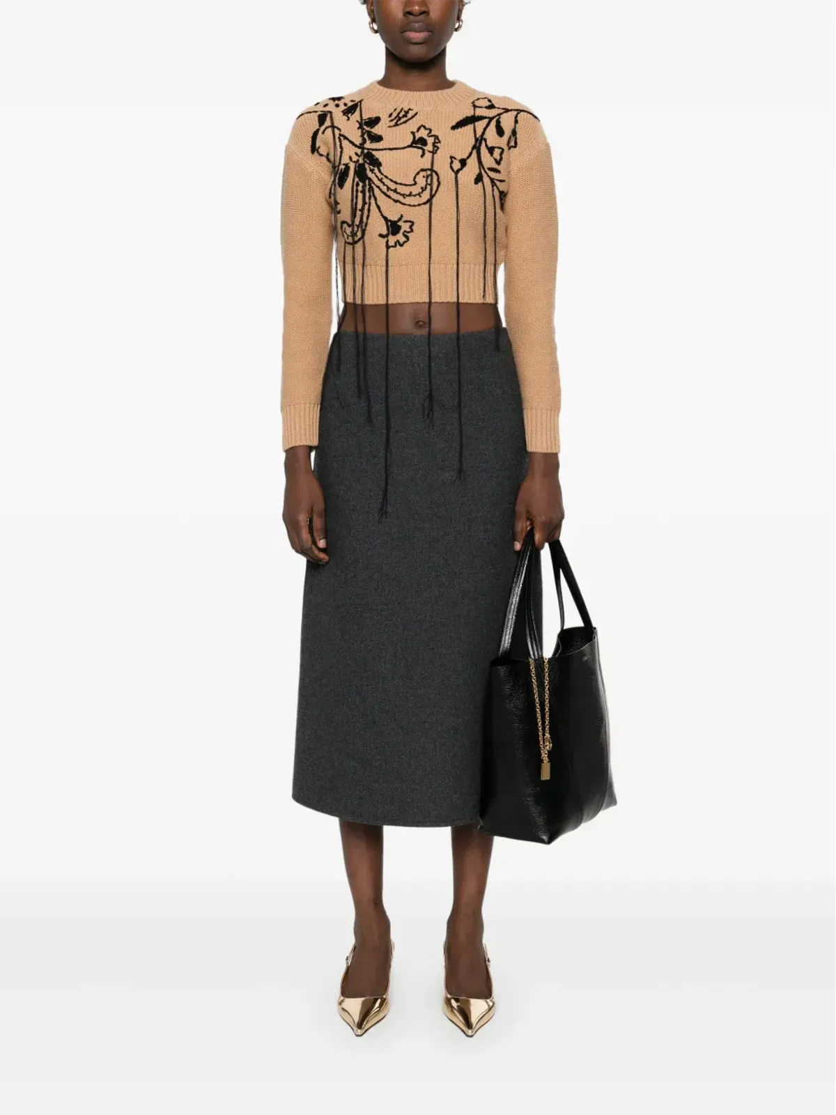 Max Mara 刺繍入りセーター - ブラウン - 画像2