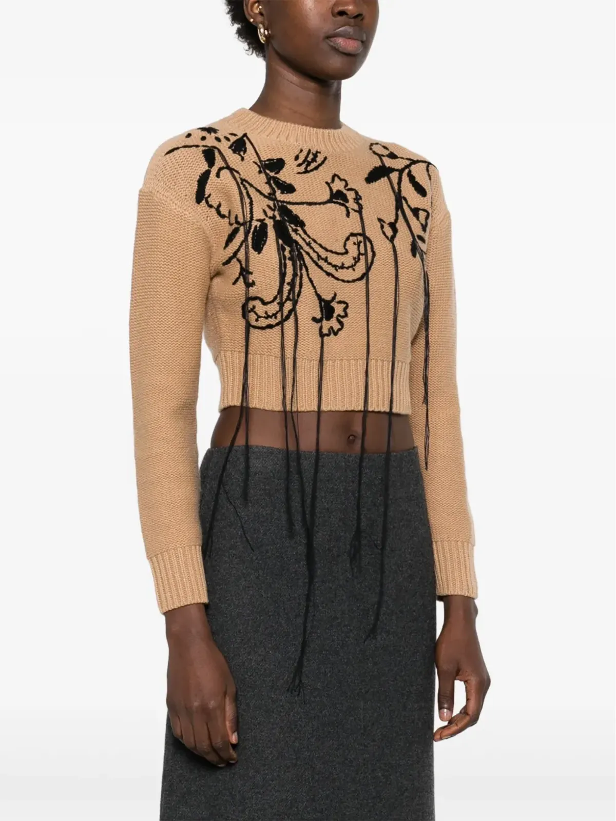 Max Mara 刺繍入りセーター - ブラウン - 画像3