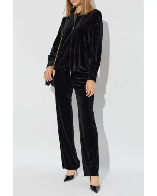 Emporio Armani ベルベット ボンバー ジャケット - ブラック - サムネイル2