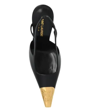 Saint Laurent ジャンヌ スリングバックパンプス - サムネイル4
