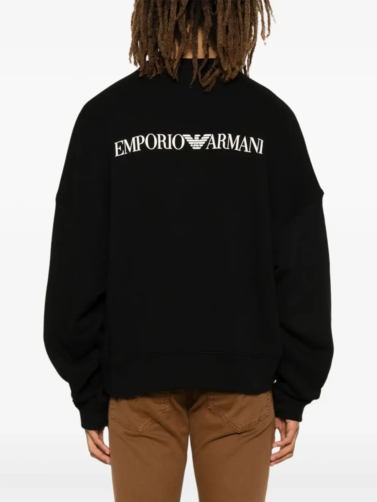 Emporio Armani ブラック フロッキーモチーフ スウェットシャツ - 画像4