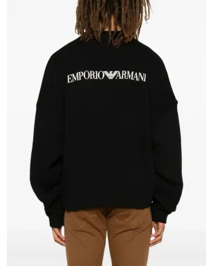 Emporio Armani ブラック フロッキーモチーフ スウェットシャツ - サムネイル4
