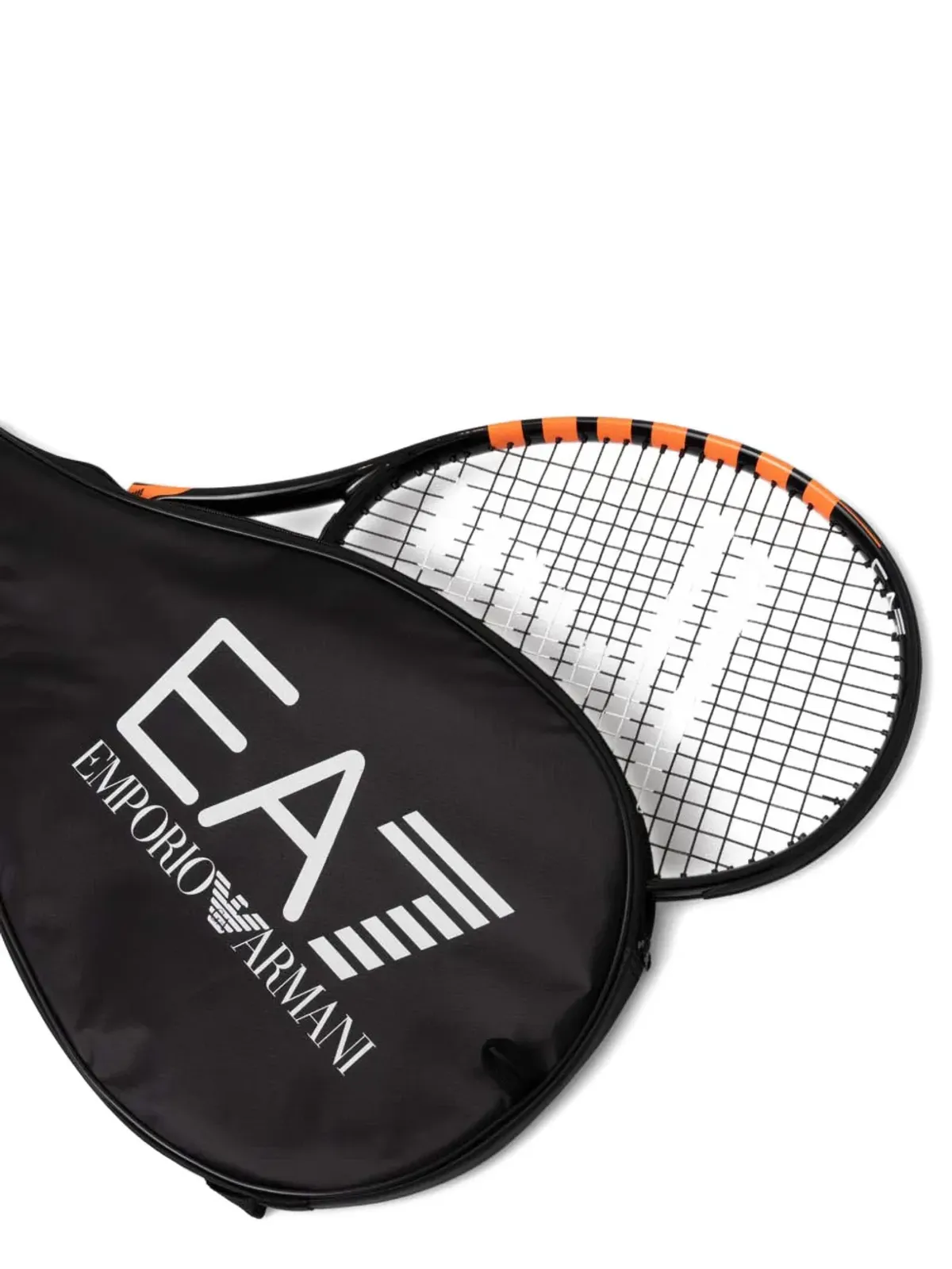 Emporio Armani ストライプ柄ラケット ブラック - 画像4