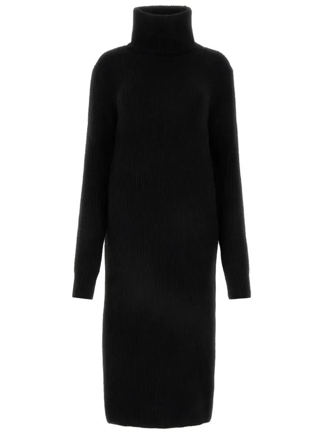 Saint Laurent Saint Laurent タートルネック リブニット ドレス - ブラックの商品画像