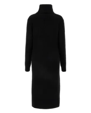 Saint Laurent タートルネック リブニット ドレス - ブラック - サムネイル2
