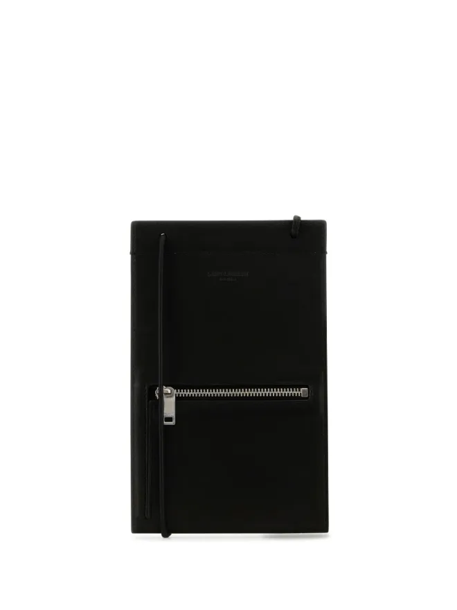 Saint Laurent Saint Laurent ブラック レザー カードホルダーの商品画像