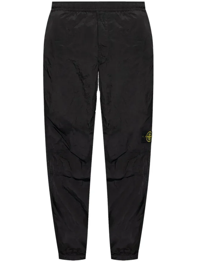 Stone Island Stone Island ロゴパッチ付きエラスティックウエスト トラックパンツ ブラックの商品画像