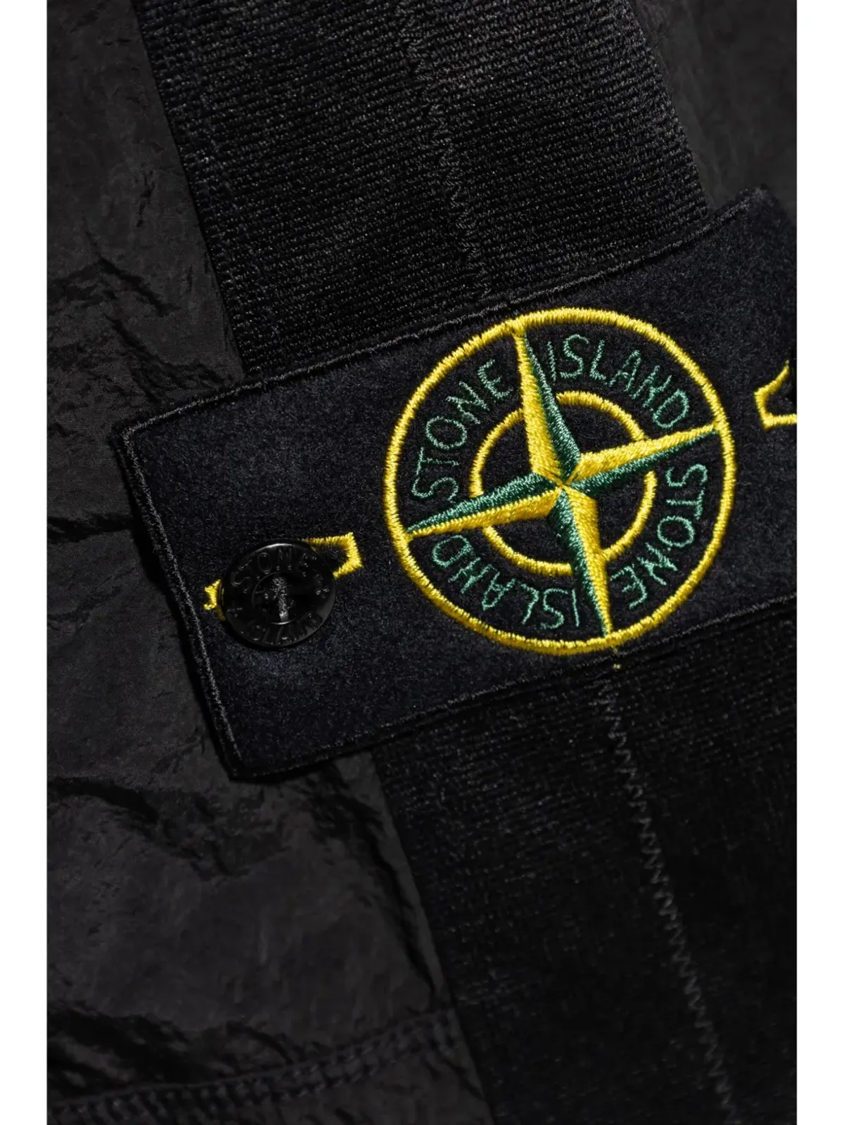 Stone Island ロゴパッチ付きエラスティックウエスト トラックパンツ ブラック - 画像5