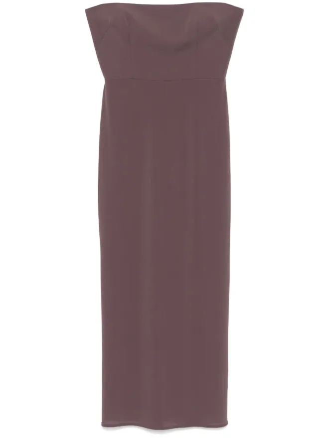 Alex Perry Alex Perry クレープストラップレス マキシドレス ブラウンの商品画像