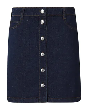 Maison Kitsuné ボタンアップ デニム ミニスカート - Blue - サムネイル1