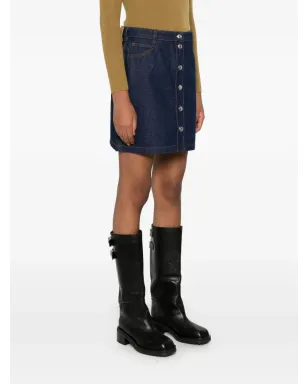 Maison Kitsuné ボタンアップ デニム ミニスカート - Blue - サムネイル3