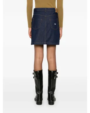 Maison Kitsuné ボタンアップ デニム ミニスカート - Blue - サムネイル4