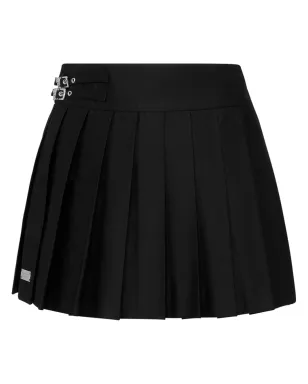 Philipp Plein スカルプリーツミニスカート - サムネイル1