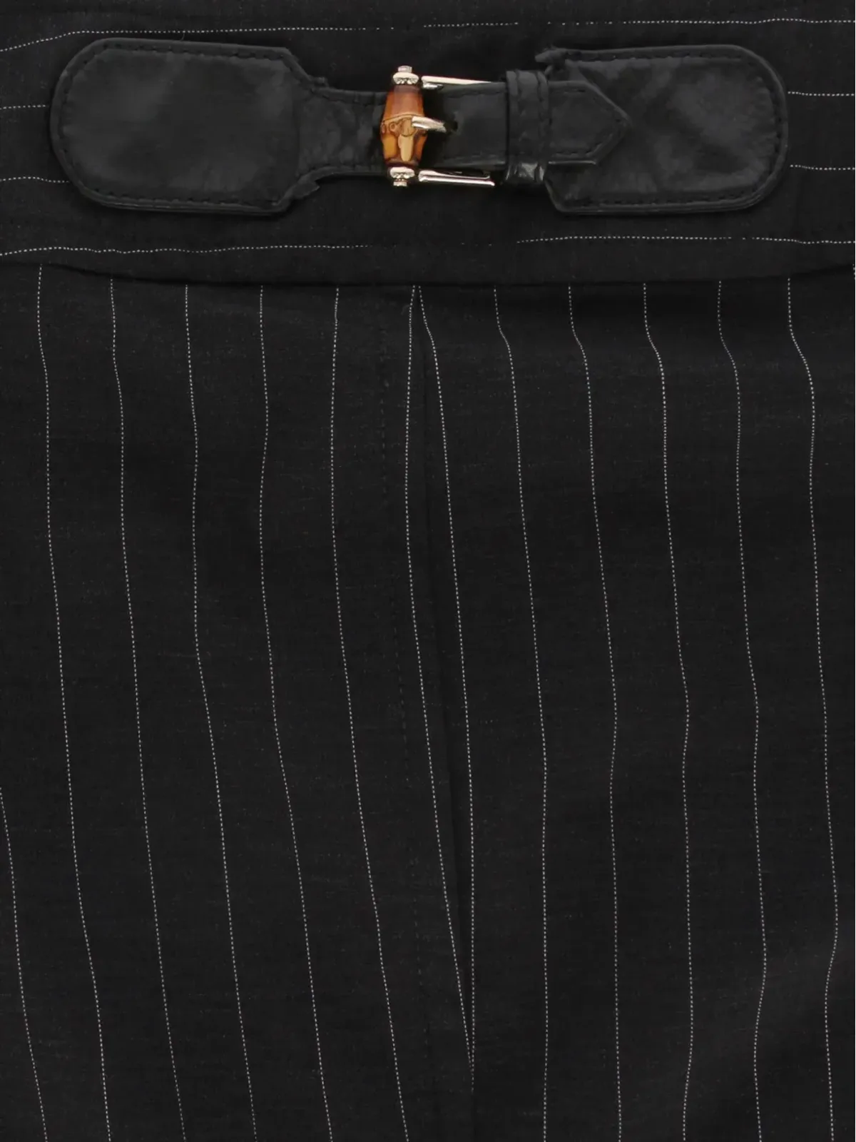 Gucci ビンテージ 2000年代 ピンストライプ ミニスカート - ブラック - 画像3