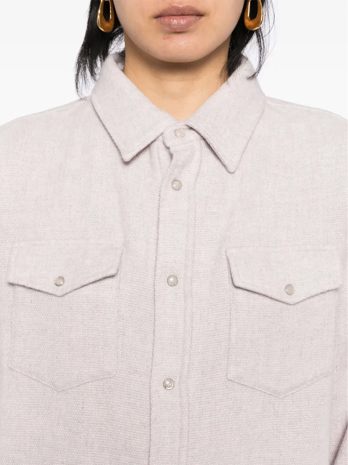 GOD'S TRUE CASHMERE メランジシャツ - 画像5