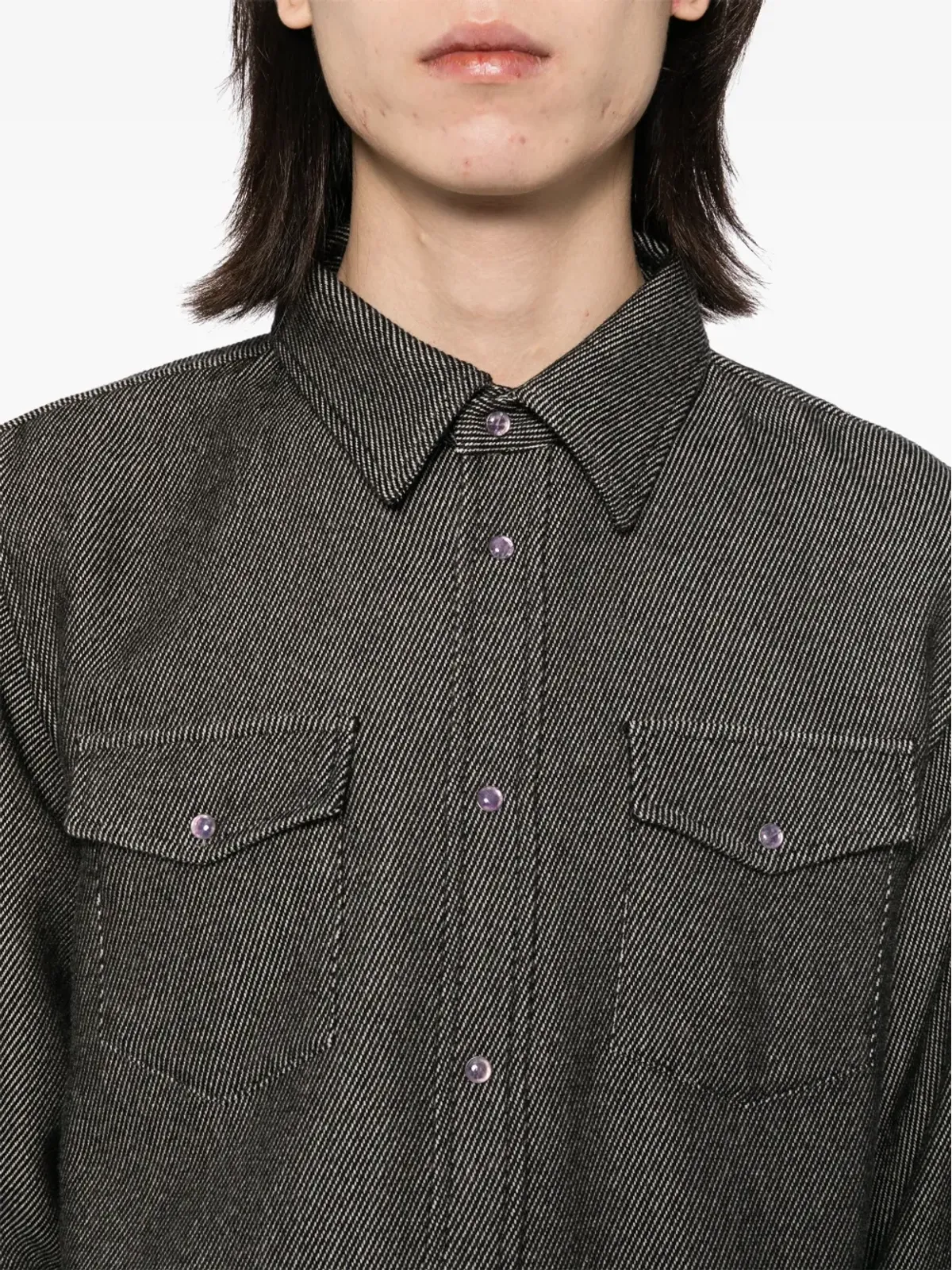 GOD'S TRUE CASHMERE 長袖シャツ - ブラック - 画像5
