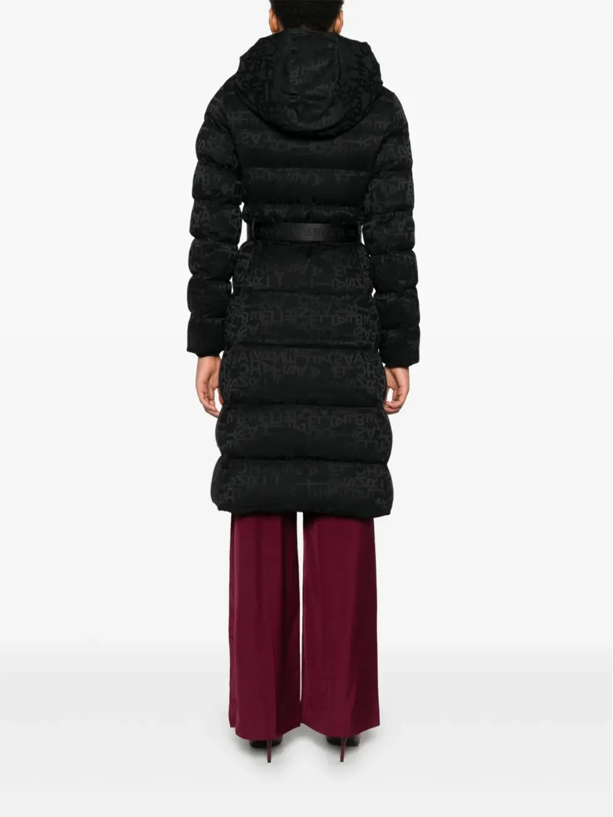 Elisabetta Franchi モノグラム コート ブラック - 画像4