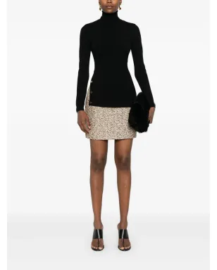Elisabetta Franchi ロールネックセーター - ブラック - サムネイル2