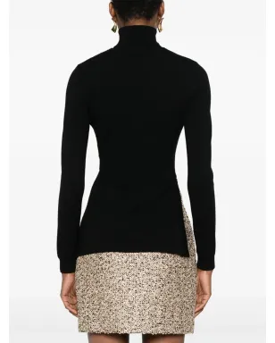 Elisabetta Franchi ロールネックセーター - ブラック - サムネイル4