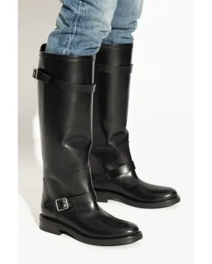 Saint Laurent アーモンドトゥ レザー ブーツ - サムネイル2