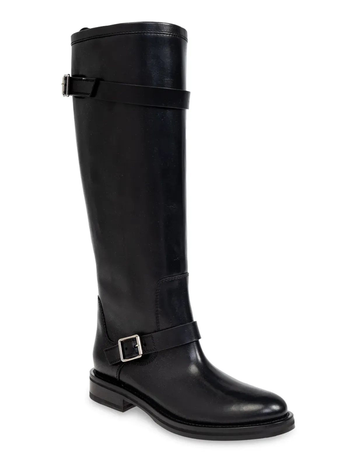 Saint Laurent アーモンドトゥ レザー ブーツ - 画像4