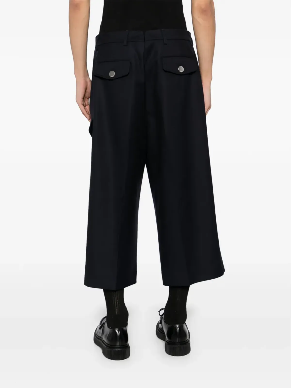 AMI Paris ブルー ボタン留めショートパンツ - 画像4