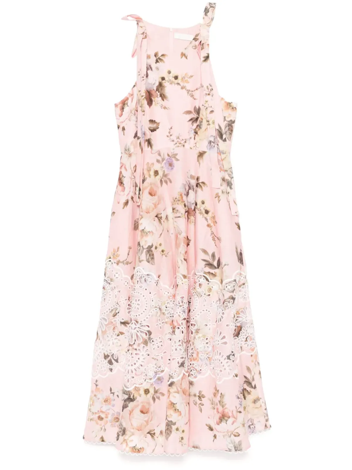 ZIMMERMANN アカシア ブロデリエ ミディドレス ピンク - 画像1