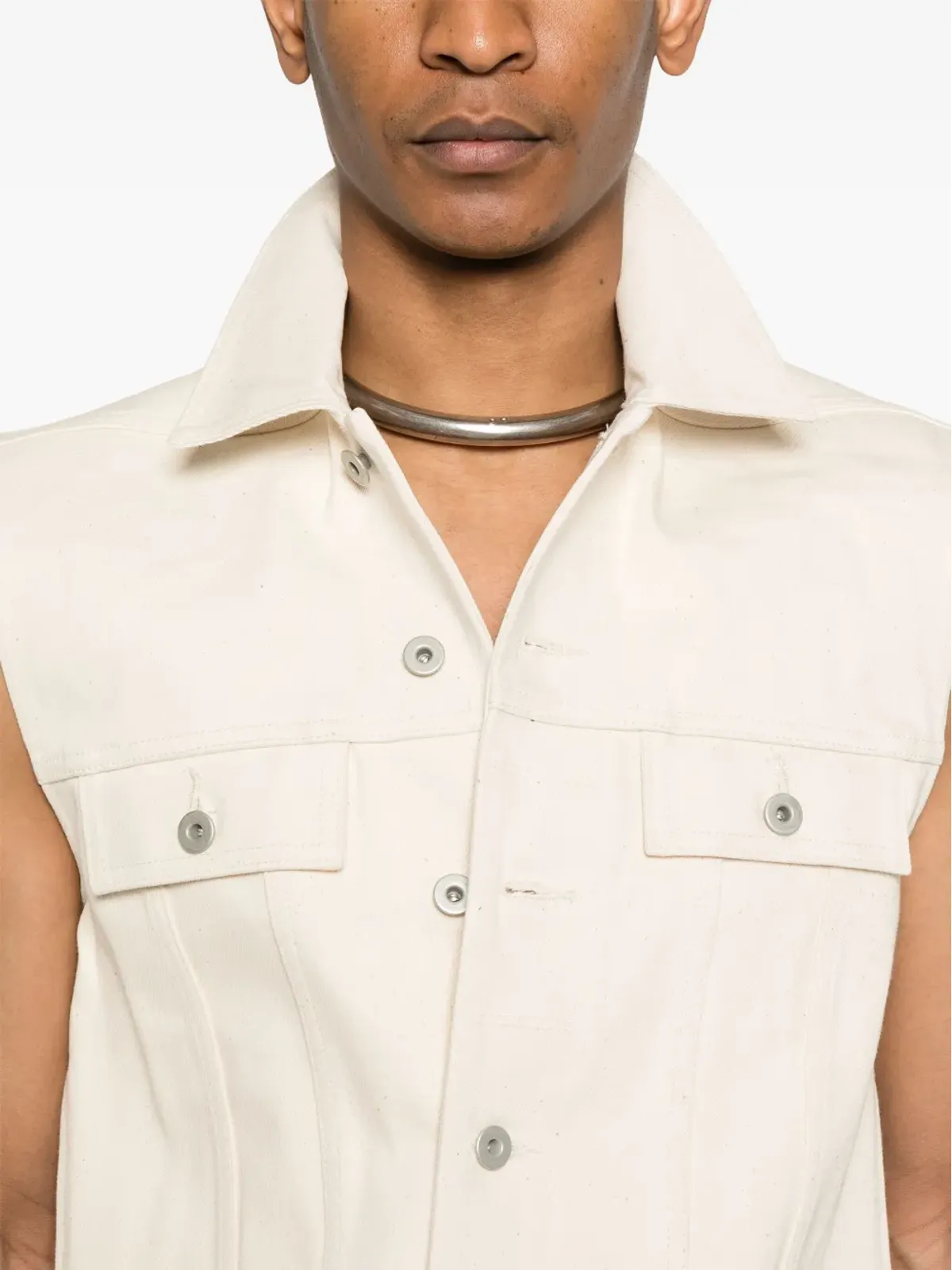 Rick Owens DRKSHDW ノースリーブ トラッカージャケット - 画像5