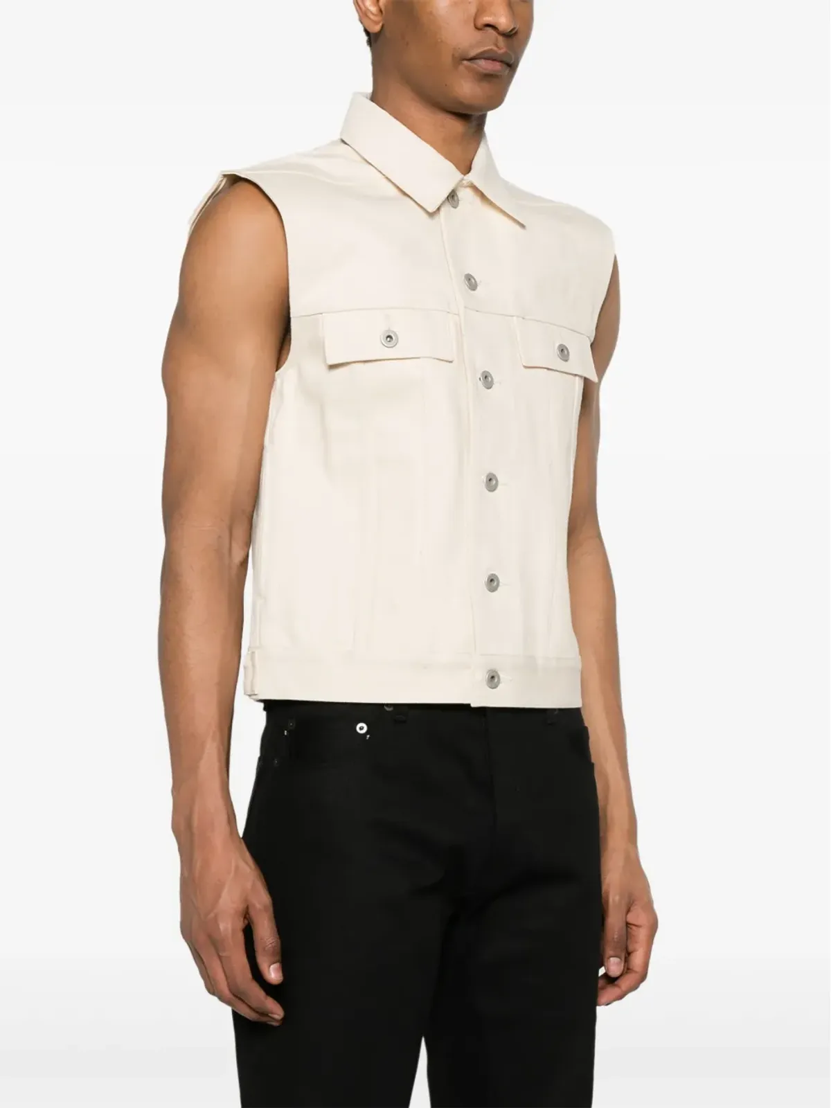 Rick Owens DRKSHDW ノースリーブ トラッカージャケット - 画像3