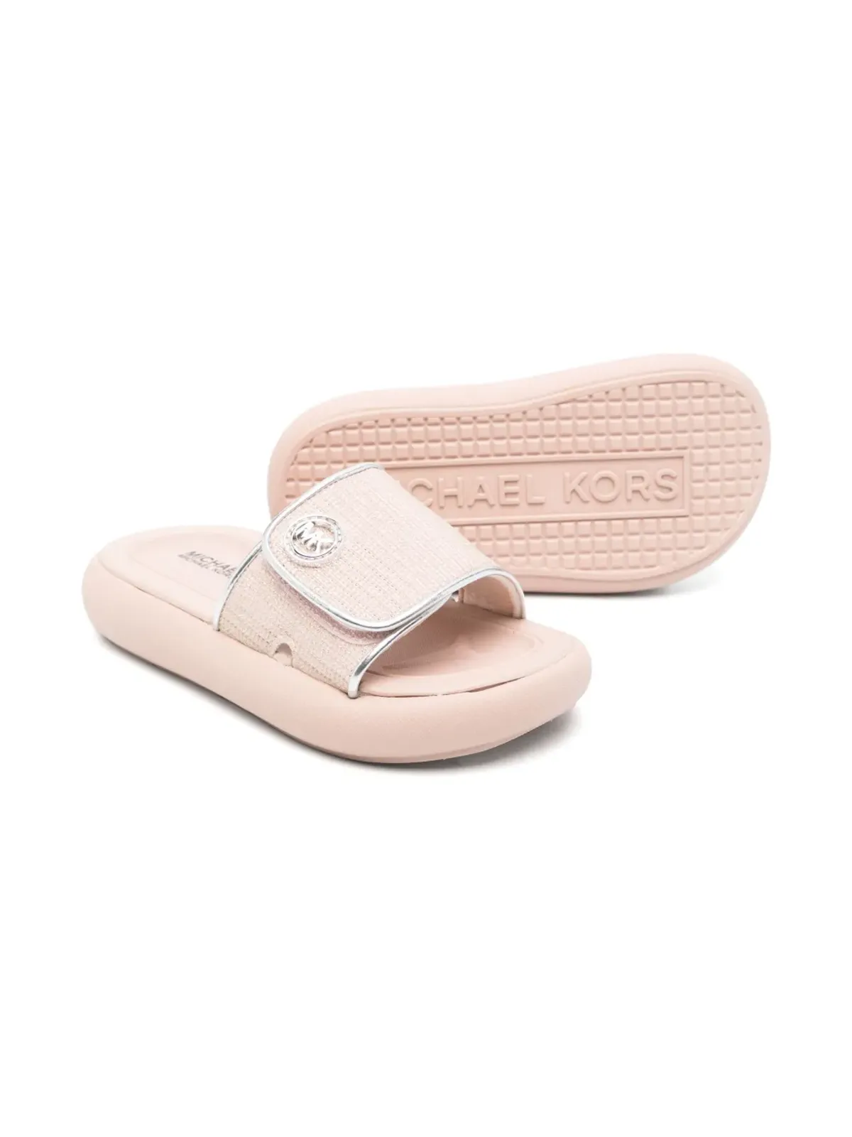 Michael Kors Kids ロゴプレートスリッパ - 画像2
