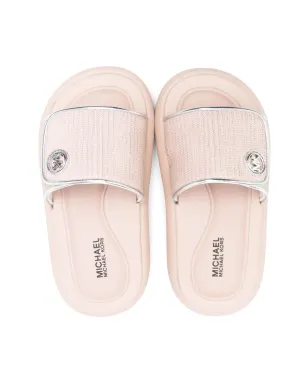 Michael Kors Kids ロゴプレートスリッパ - サムネイル3