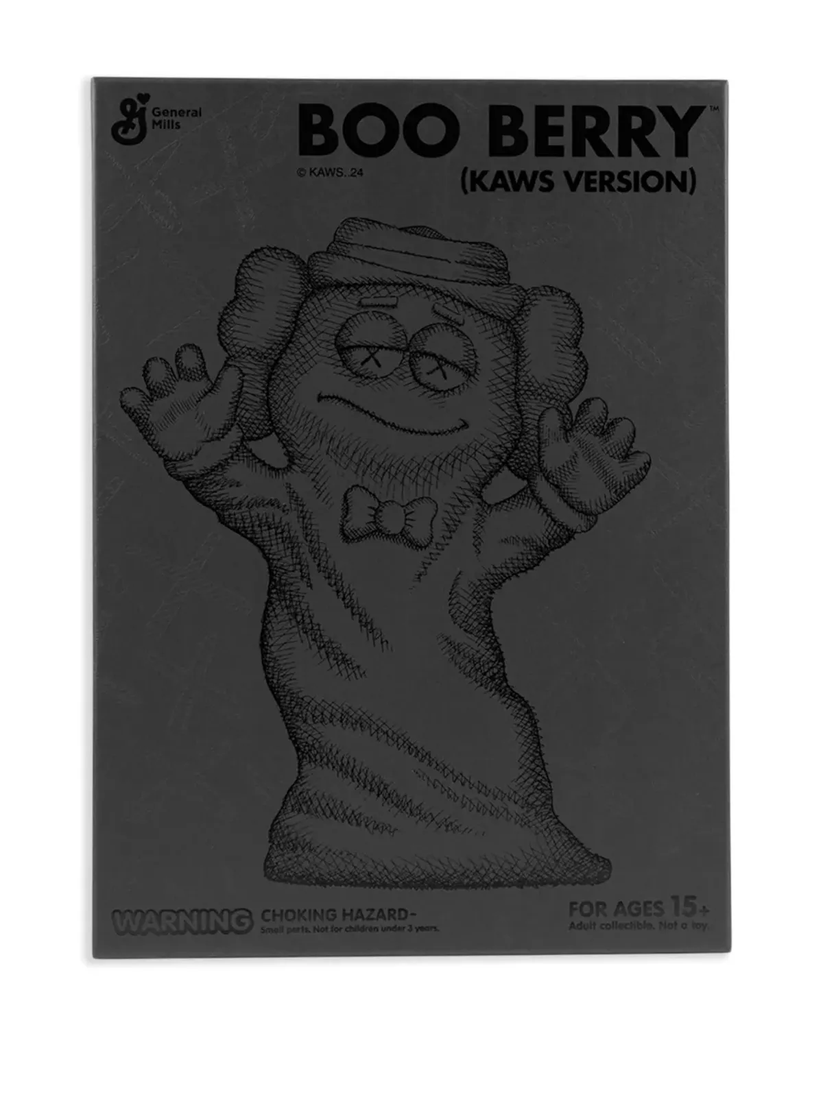 KAWS Cereal Monsters Boo Berry ブラック フィギュア - 画像4