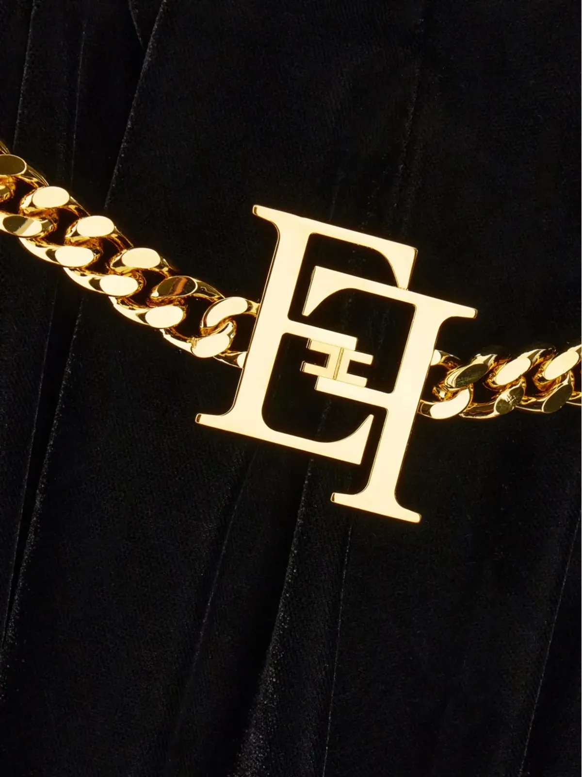 Elisabetta Franchi ホルターネック マキシドレス ブラック - 画像3