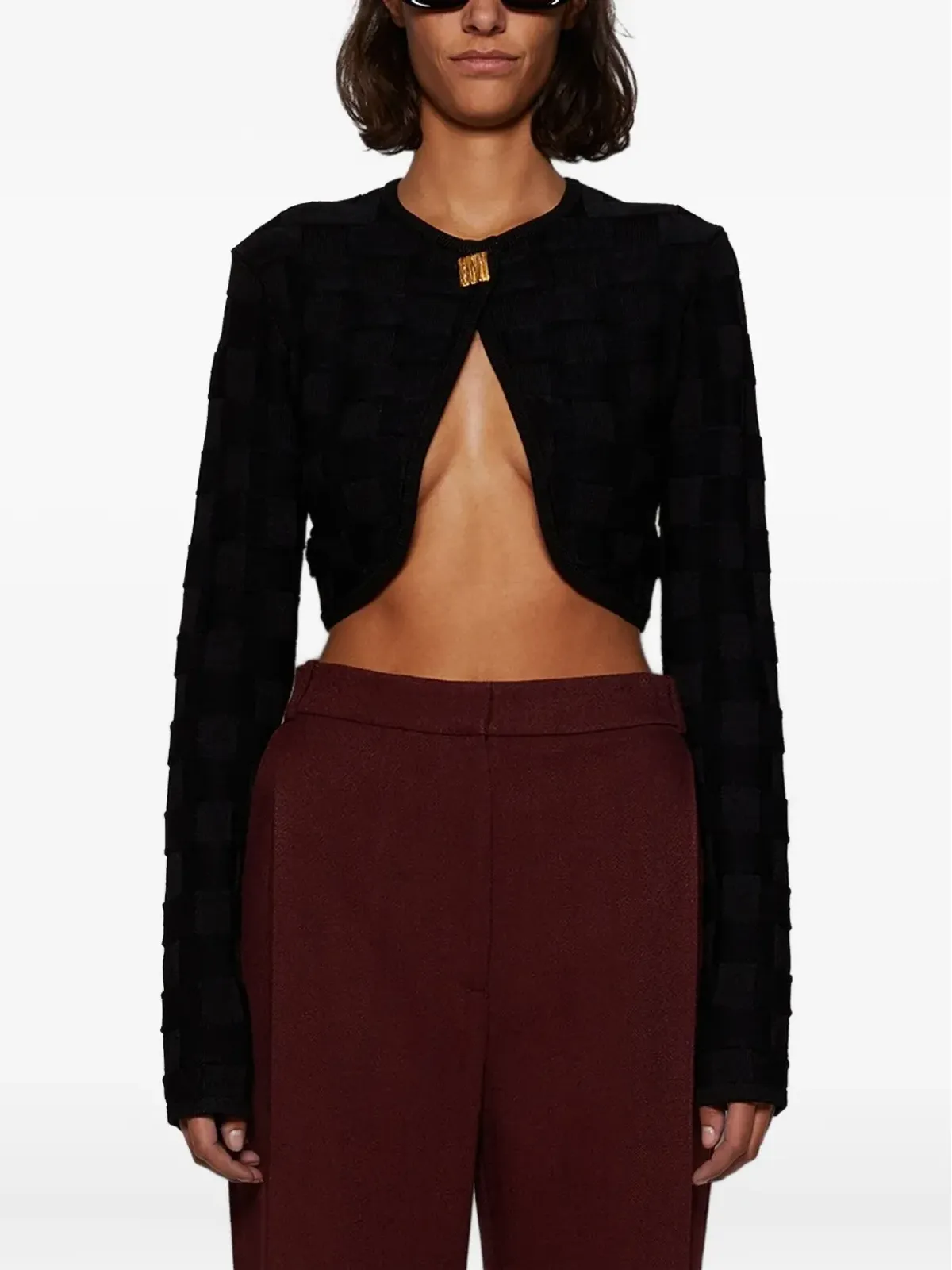 TOVE Tijen knitted cardigan - Black - 画像3
