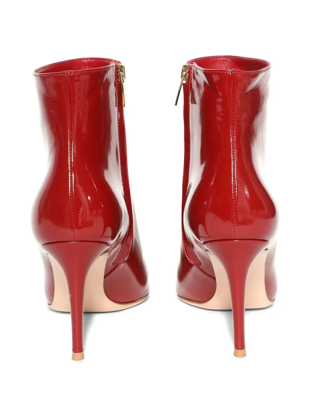 Gianvito Rossi パテントレザー ポインテッドトゥ ブーツ - レッド - 画像2