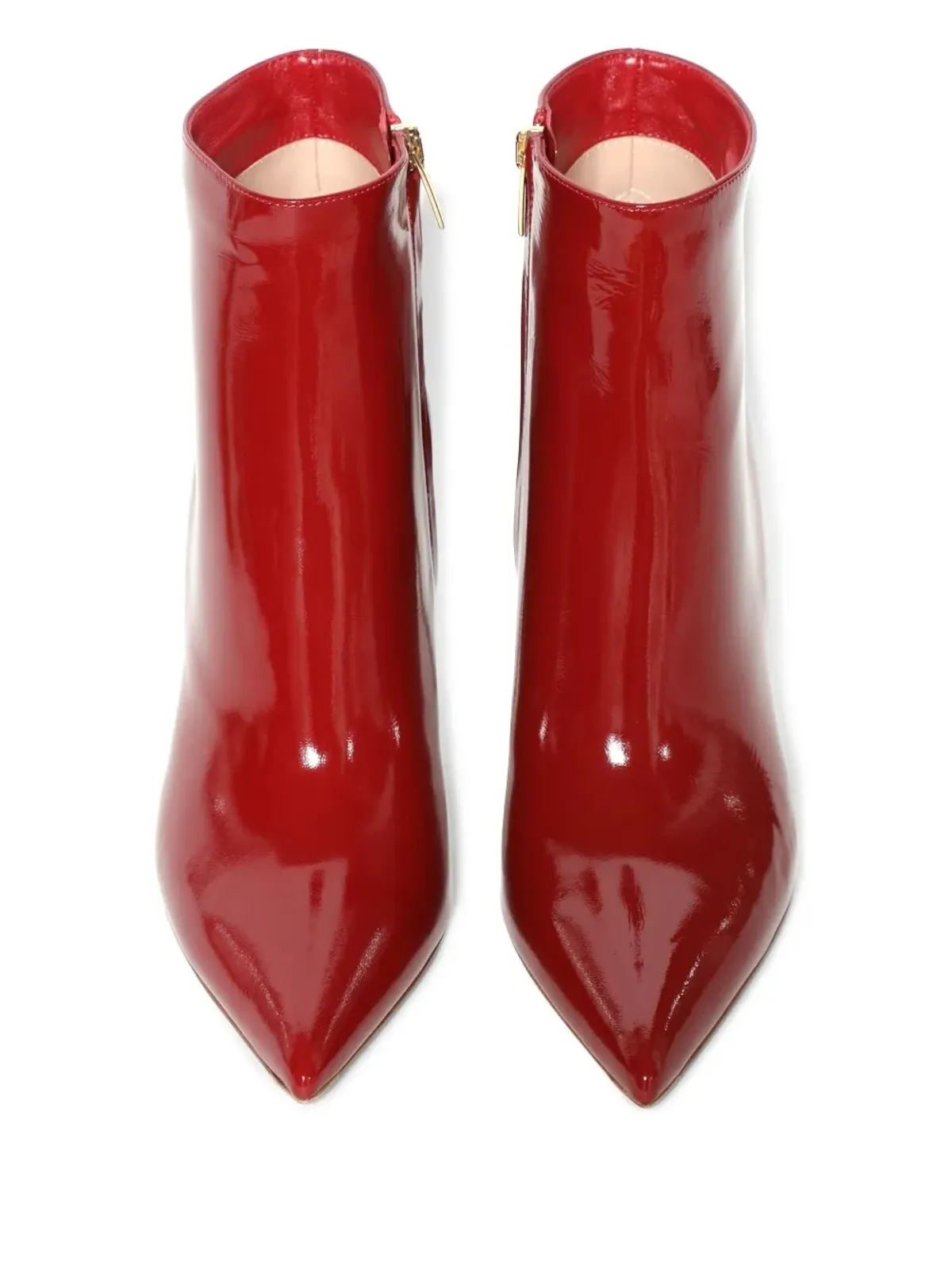Gianvito Rossi パテントレザー ポインテッドトゥ ブーツ - レッド - 画像3