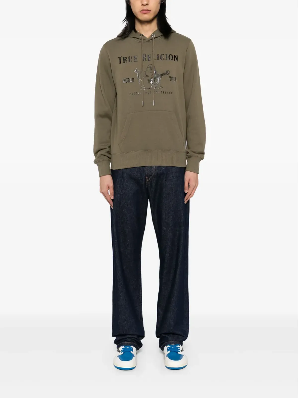 True Religion プリント入りフーディー - グリーン - 画像2