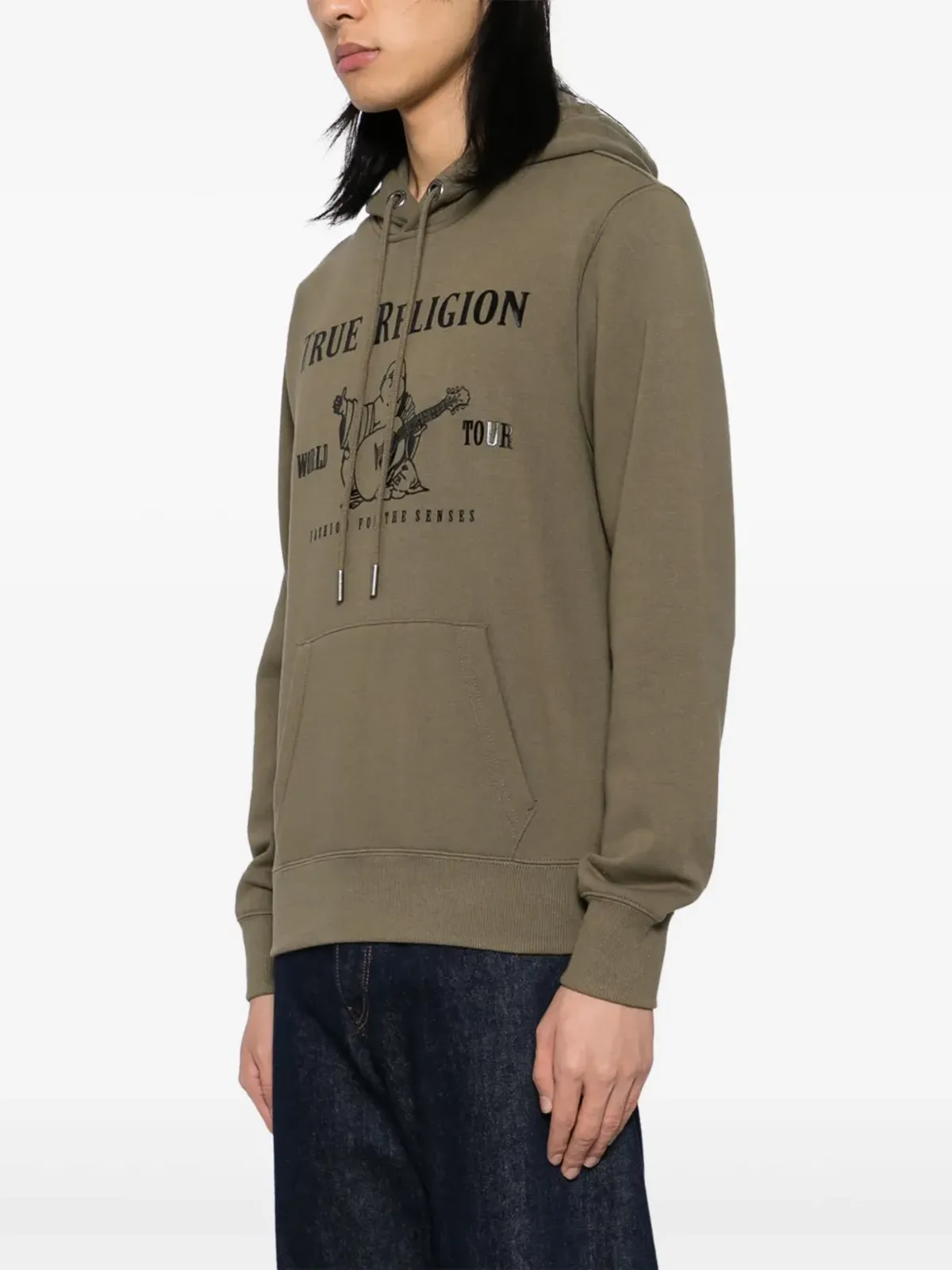 True Religion プリント入りフーディー - グリーン - 画像3