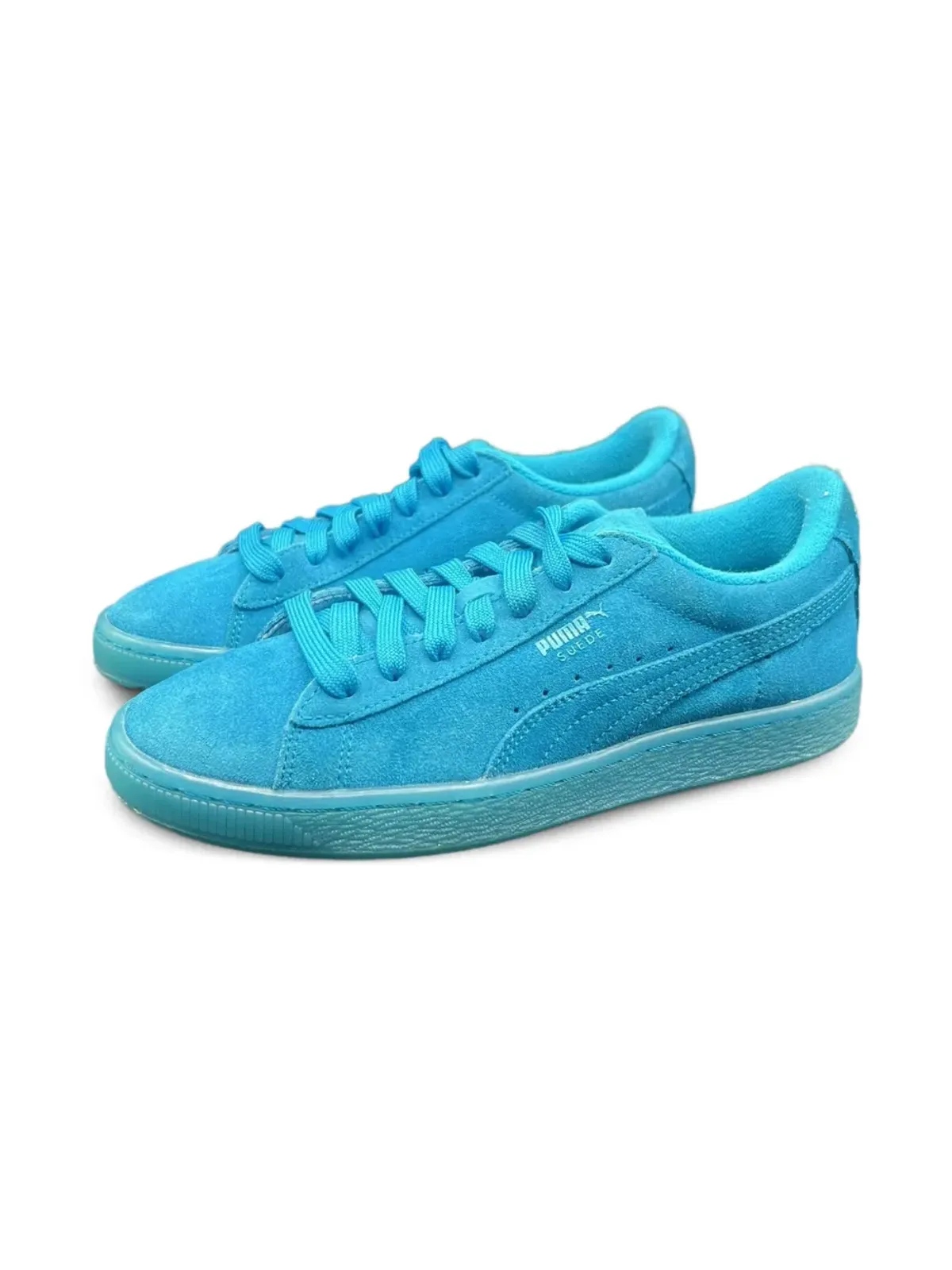Puma Kids スエード Iced Fluo Atomic Blue スニーカー - 画像5