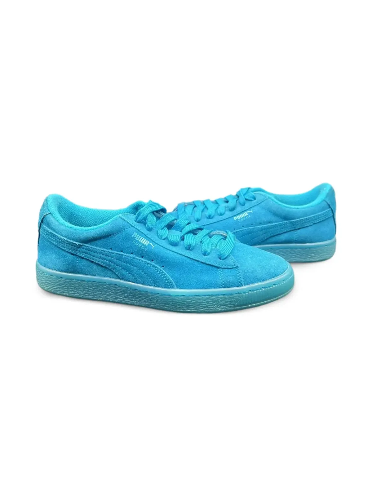 Puma Kids スエード Iced Fluo Atomic Blue スニーカー - 画像2