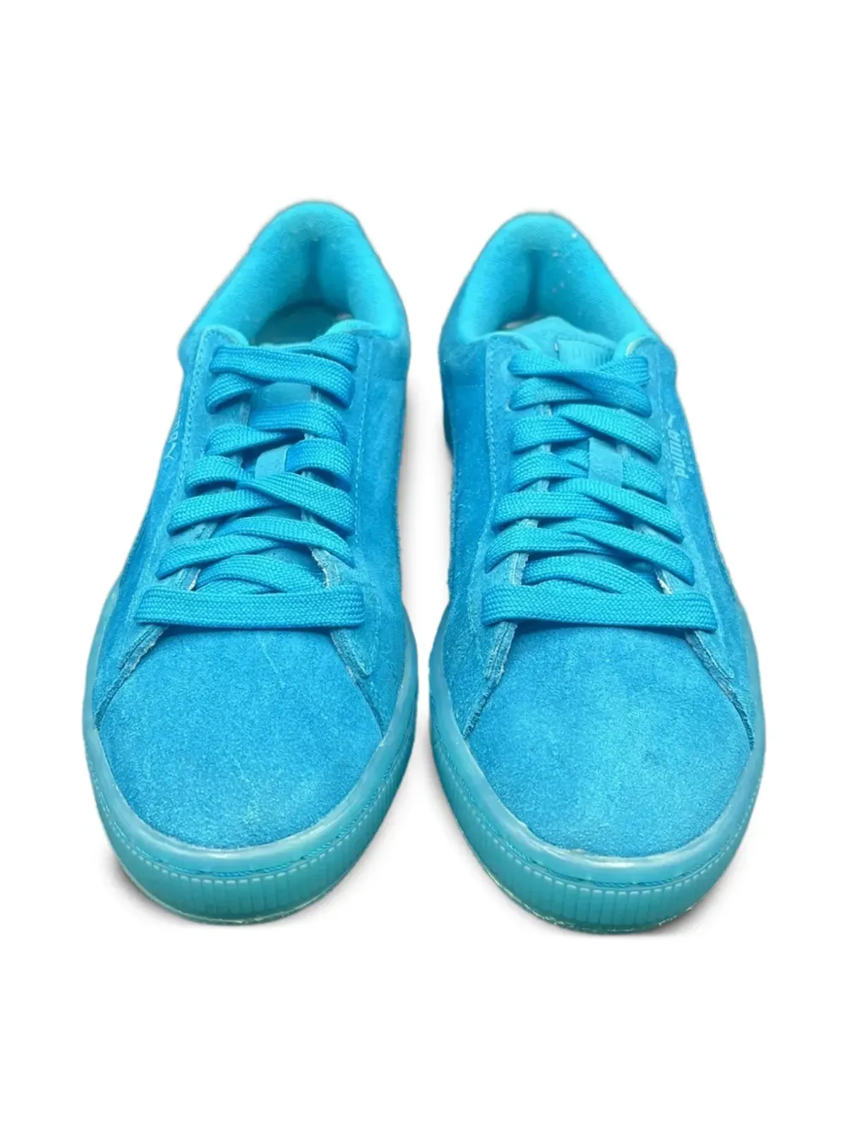Puma Kids スエード Iced Fluo Atomic Blue スニーカー - 画像4
