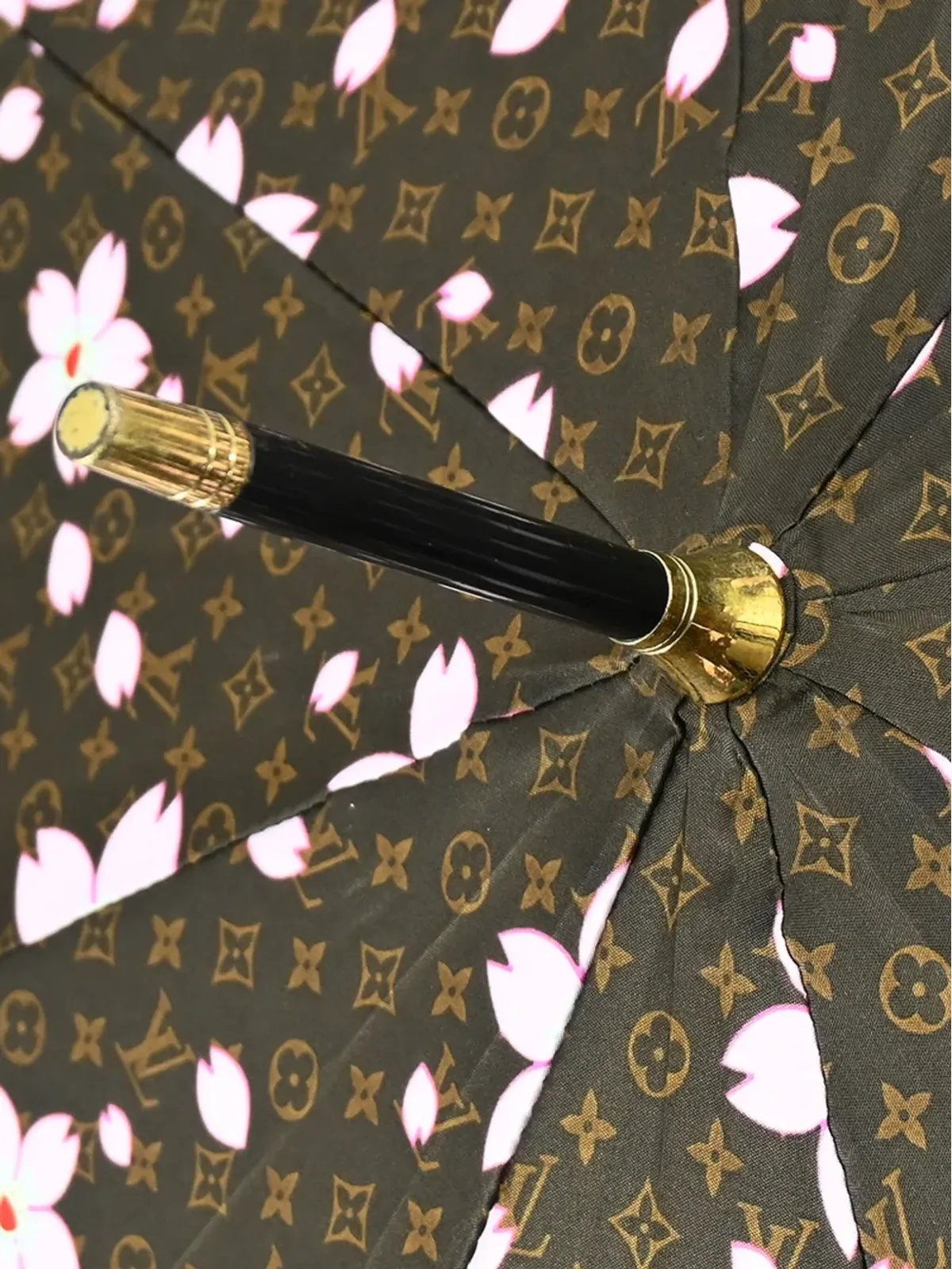 Louis Vuitton ビンテージ x Takashi Murakami 1990-2000 チェリーブラッサム柄アンブレラ - ブラウン - 画像3