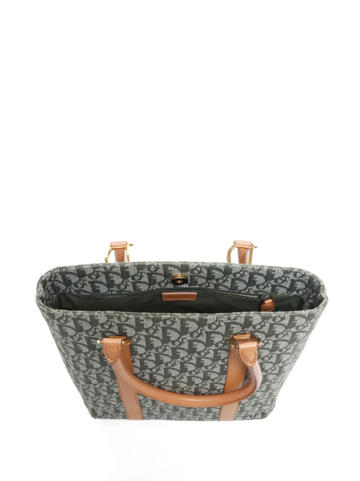 Christian Dior ビンテージ トロター トートバッグ - グリーン - 画像5