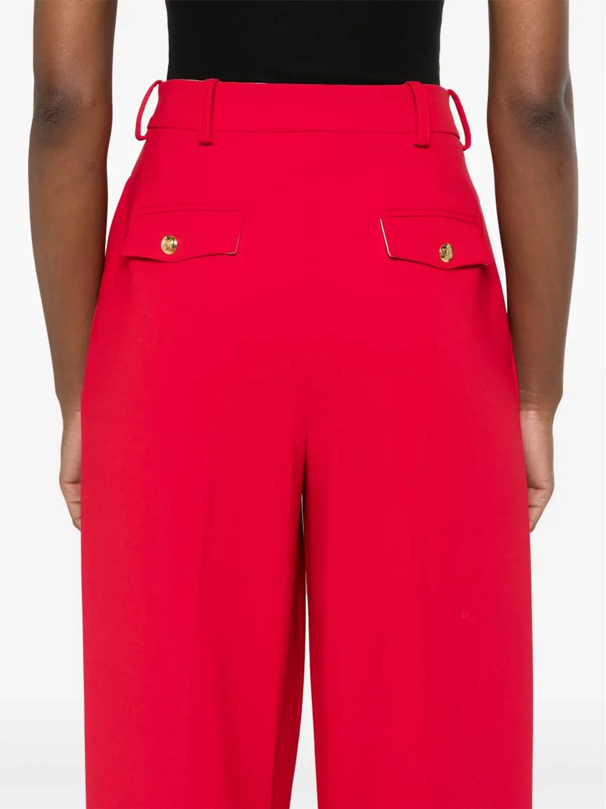 Elisabetta Franchi クレープパンツ - レッド - 画像5