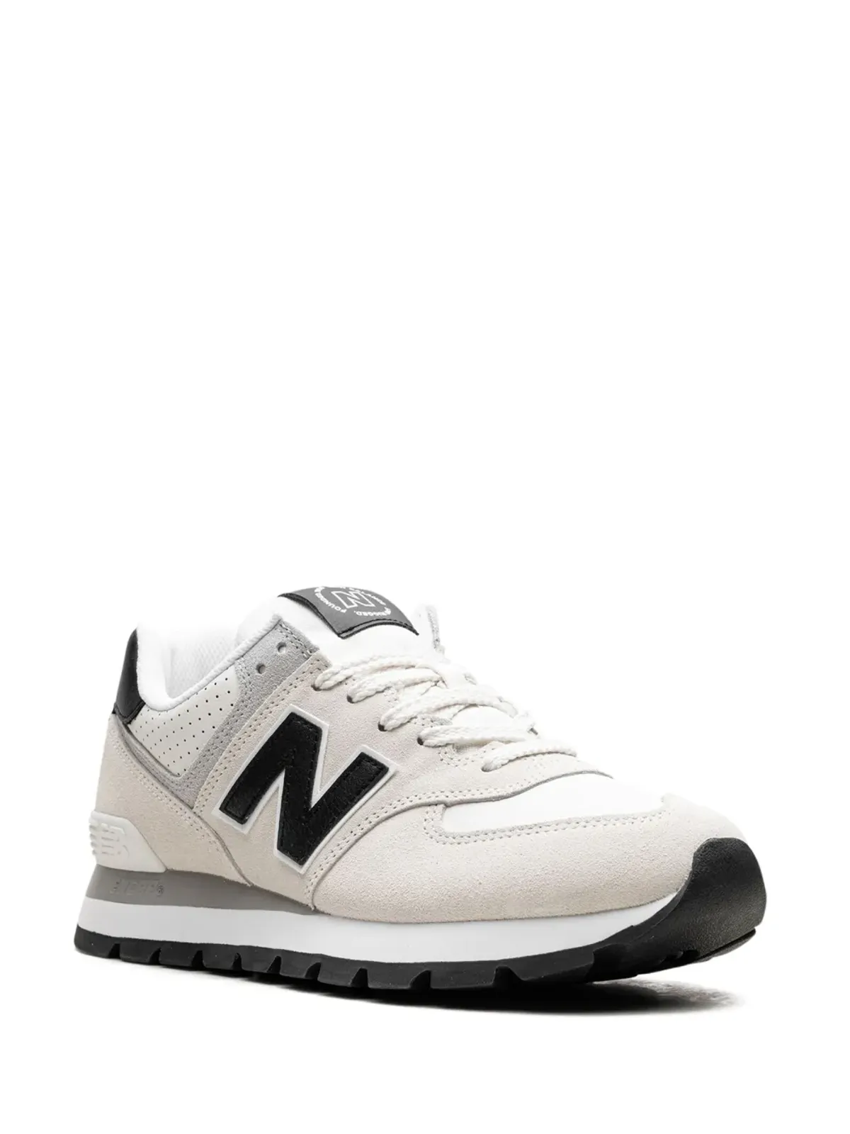 New Balance 574 ラグド ホワイト×ブラック スニーカー - ニュートラルカラー - 画像2