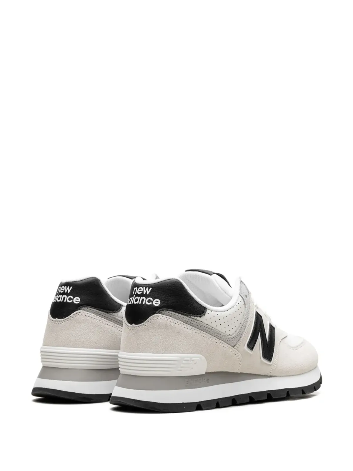 New Balance 574 ラグド ホワイト×ブラック スニーカー - ニュートラルカラー - 画像3