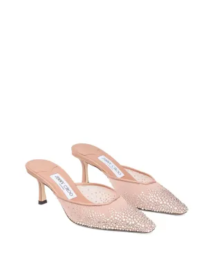 Jimmy Choo クリスタル装飾ミュール ピンク - サムネイル2