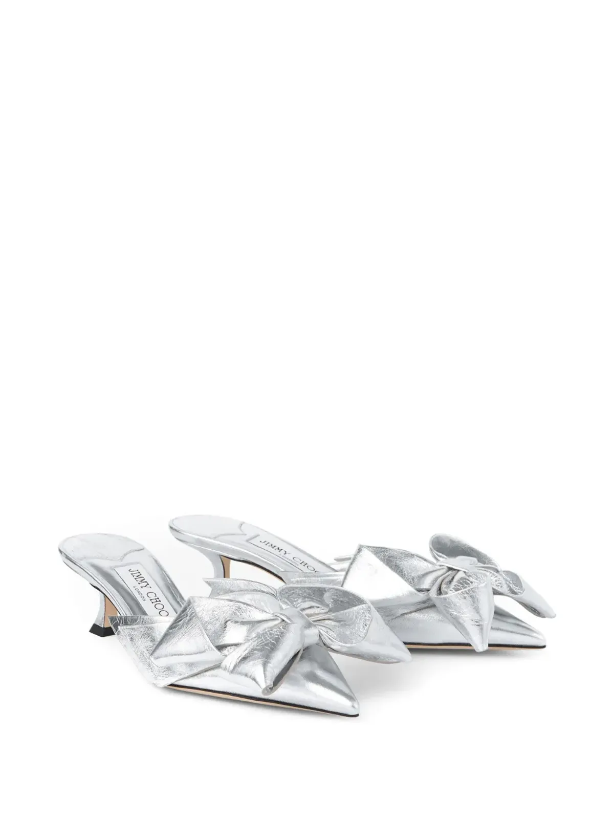 Jimmy Choo 50mm Staz ミュール - シルバー - 画像2