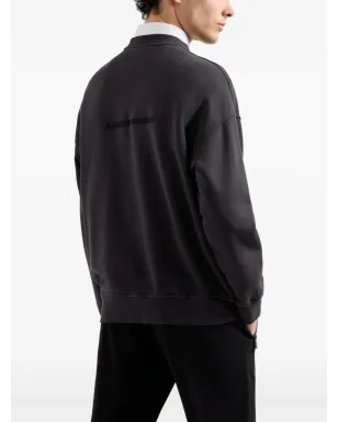 Emporio Armani ロゴ刺繍入りクルーネック スウェット - グレー - サムネイル4