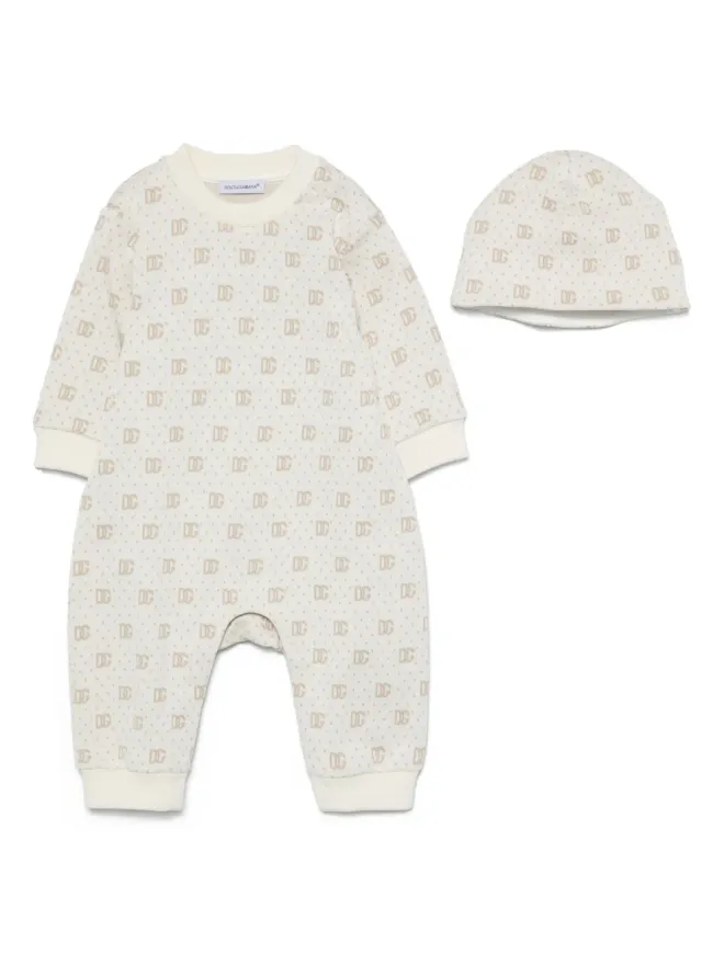 Dolce & Gabbana Kids Dolce & Gabbana Kids インターシャ編みロンパースの商品画像